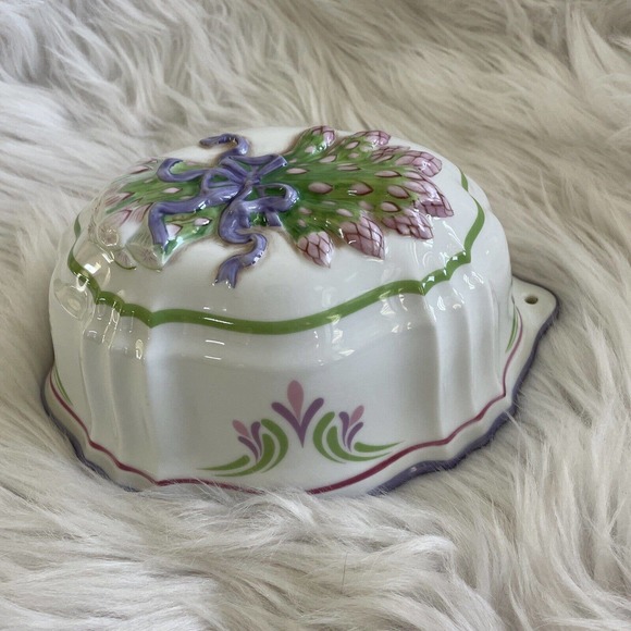 Vintage Franklin‎ Mint Le Cordon Bleu Glazed Oblong Ceramic Mold ASPARAGUS 1986 - Picture 5 of 12